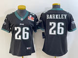 Eagles 25/26 Barkley #26 Black/Green/White Women NFL Jersey