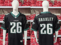 Eagles 25/26 Barkley #26 Black/Midnight Green NFL Jersey