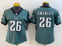 Eagles 25/26 Barkley #26 Green/Black/White Women NFL Jersey