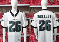 Eagles 25/26 Barkley #26 White/Black NFL Jersey