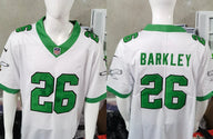 Eagles 25/26 Barkley #26 White/Green NFL Jersey