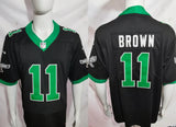 Eagles 25/26 Brown #11 Black/Green NFL Jersey