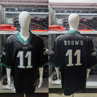 Eagles 25/26 Brown #11 Black/Midnight Green NFL Jersey