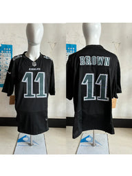 Eagles 25/26 Brown #11 Black NFL Jersey