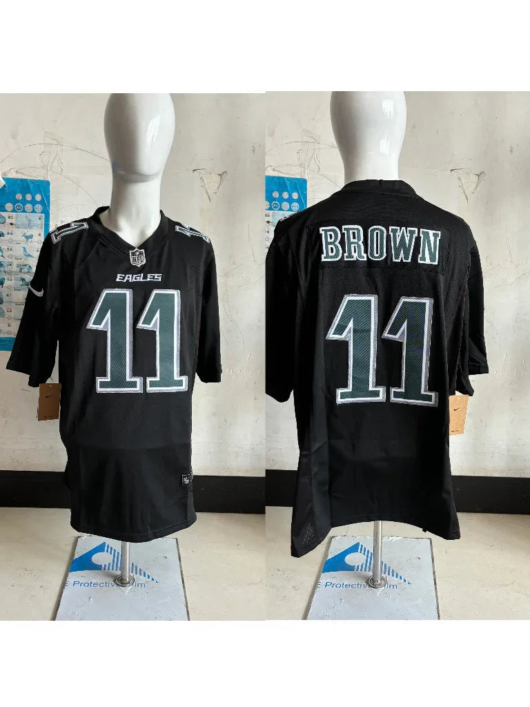 Eagles 25/26 Brown #11 Black NFL Jersey
