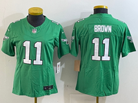 Eagles 25/26 Brown #11 Green/White/Black Women NFL Jersey