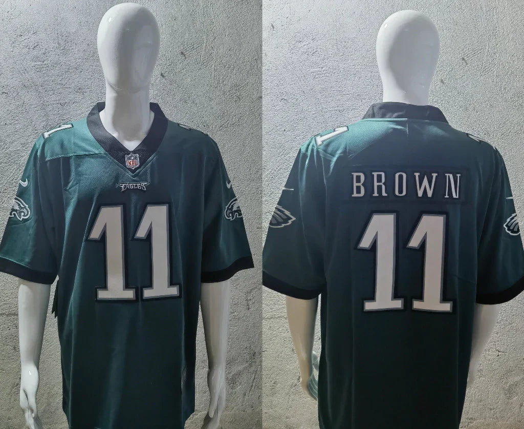 Eagles 25/26 Brown #11 Midnight Green NFL Jersey