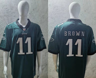Eagles 25/26 Brown #11 Midnight Green NFL Jersey