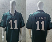 Eagles 25/26 Brown #11 Midnight Green NFL Jersey