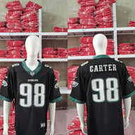 Eagles 25/26 Carter #98 Black/Midnight Green NFL Jersey