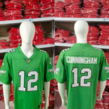 Eagles 25/26 Cunningham #12 Green NFL Jersey