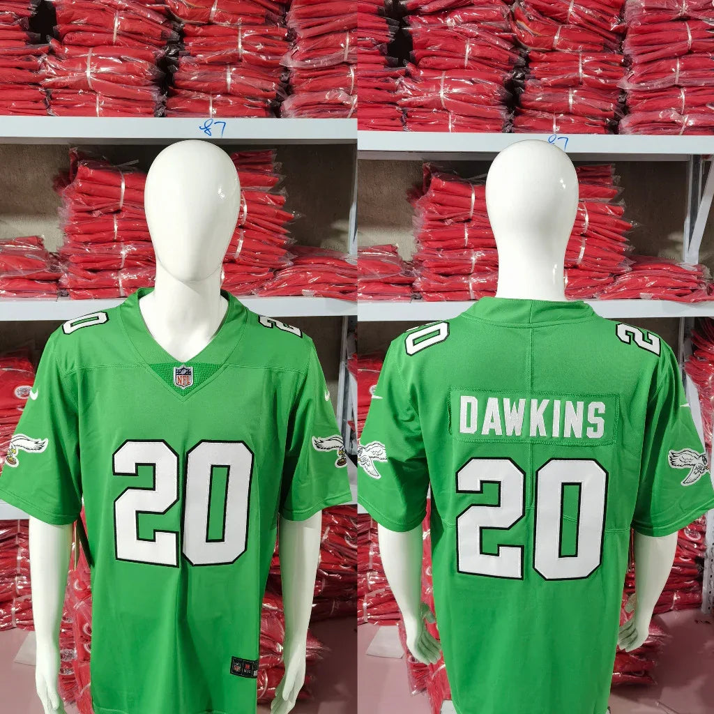 Eagles 25/26 Dawkins #20 Green NFL Jersey