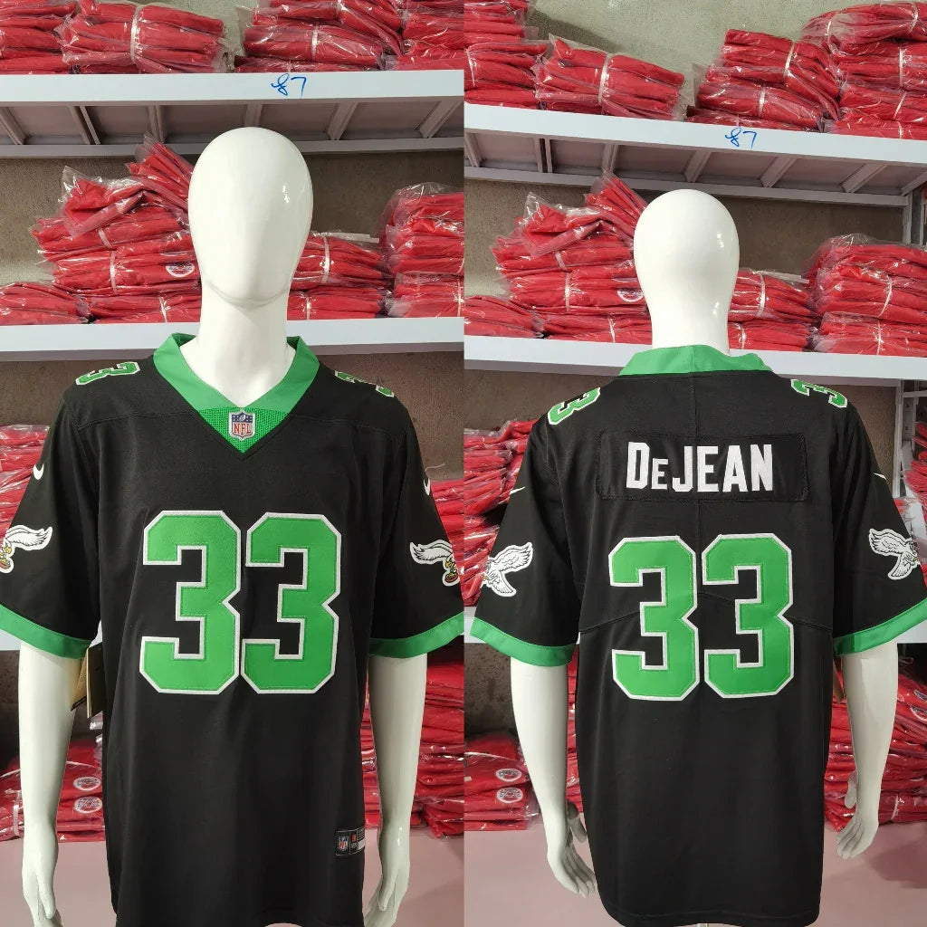 Eagles 25/26 DeJean #33 Black/Green NFL Jersey