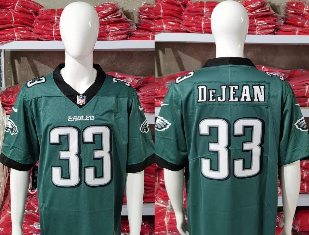 Eagles 25/26 DeJean #33 Green/Black NFL Jersey