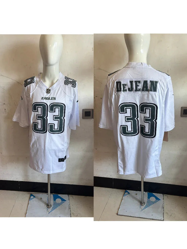 Eagles 25/26 DeJean #33 White NFL Jersey