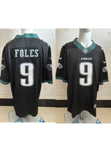 Eagles 25/26 Foles #9 Black/Midnight Green NFL Jersey