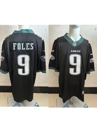 Eagles 25/26 Foles #9 Black/Midnight Green NFL Jersey