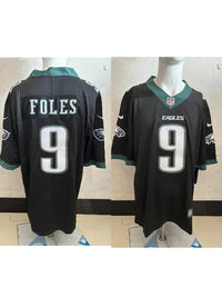 Eagles 25/26 Foles #9 Black/Midnight Green NFL Jersey