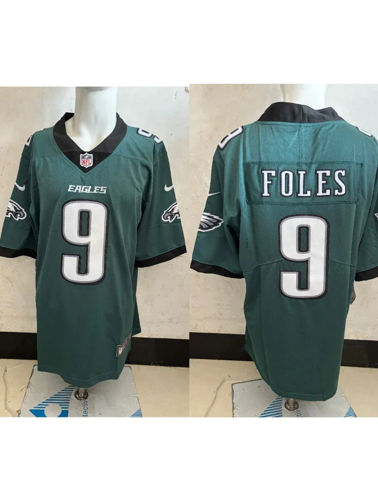 Eagles 25/26 Foles #9 Midnight Green/Black NFL Jersey