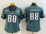 Eagles 25/26 Goedert #88 Green/Black/White Women NFL Jersey