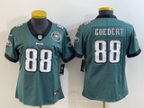 Eagles 25/26 Goedert #88 Green/Black/White Women NFL Jersey