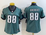 Eagles 25/26 Goedert #88 Green/Black/White Women NFL Jersey