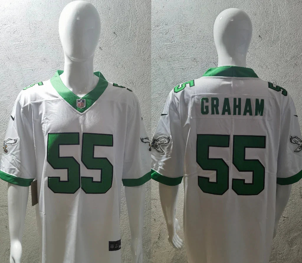 Eagles 25/26 Gramah #55 White/Green NFL Jersey