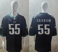 Eagles 25/26 Gramah #55 Black/Midnight Green NFL Jersey