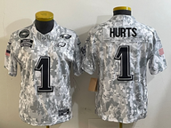 Eagles 25/26 Hurts #1 Arctic Camo Women NFL Jersey