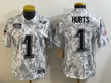 Eagles 25/26 Hurts #1 Arctic Camo Women NFL Jersey