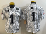 Eagles 25/26 Hurts #1 Arctic Camo Women NFL Jersey