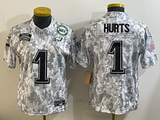 Eagles 25/26 Hurts #1 Arctic Camo Women NFL Jersey
