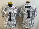 Eagles 25/26 Hurts #1 Arctic Camo Women NFL Jersey