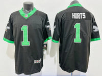 Eagles 25/26 Hurts #1 Black/Green NFL Jersey