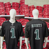 Eagles 25/26 Hurts #1 Black NFL Jersey
