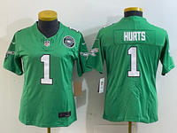 Eagles 25/26 Hurts #1 Green/White/Black Women NFL Jersey