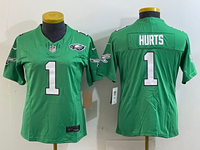 Eagles 25/26 Hurts #1 Green/White/Black Women NFL Jersey