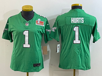 Eagles 25/26 Hurts #1 Green/White/Black Women NFL Jersey