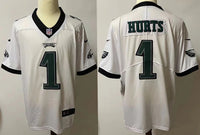 Eagles 25/26 Hurts #1 White/Black NFL Jersey