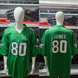 Eagles 25/26 Jones #80 Green NFL Jersey