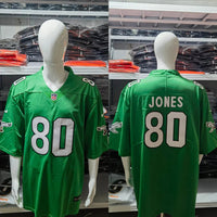 Eagles 25/26 Jones #80 Green NFL Jersey