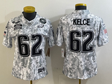Eagles 25/26 Kelce #62 Arctic Camo Women NFL Jersey