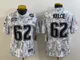 Eagles 25/26 Kelce #62 Arctic Camo Women NFL Jersey