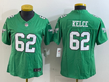 Eagles 25/26 Kelce #62 Green/White/Black Women NFL Jersey