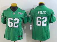 Eagles 25/26 Kelce #62 Green/White/Black Women NFL Jersey