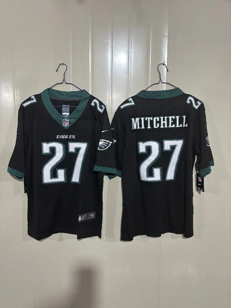 Eagles 25/26 Mitchell #27 Black/Midnight Green NFL Jersey