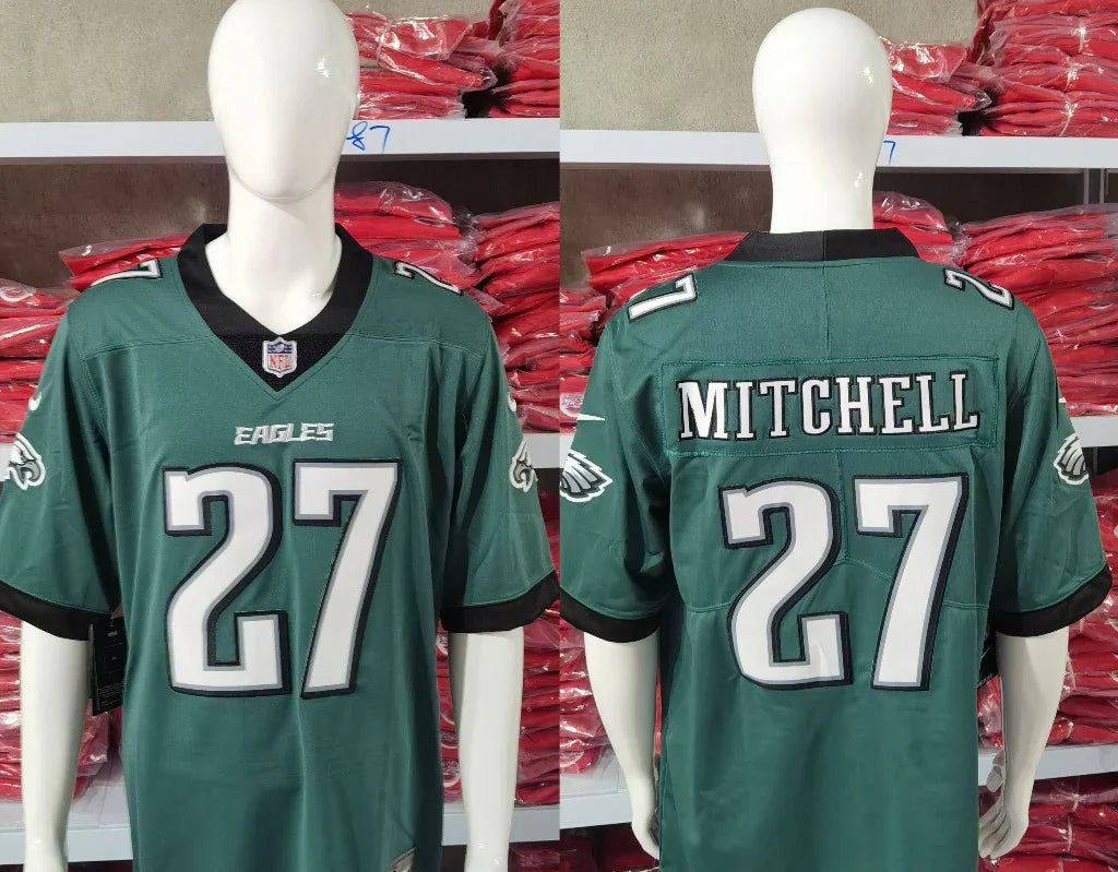 Eagles 25/26 Mitchell #27 Midnight Green/Black NFL Jersey