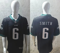 Eagles 25/26 Smith #6 Black/Midnight Green NFL Jersey