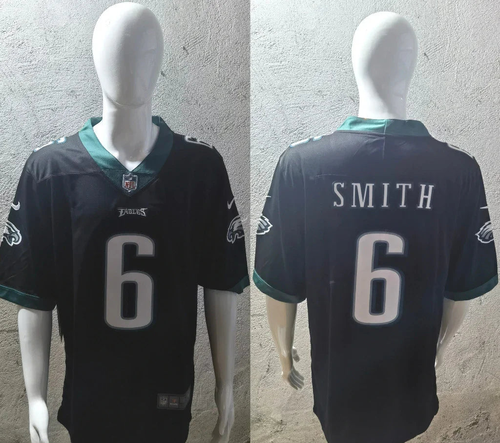 Eagles 25/26 Smith #6 Black/Midnight Green NFL Jersey