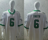 Eagles 25/26 Smith #6 White/Green NFL Jersey